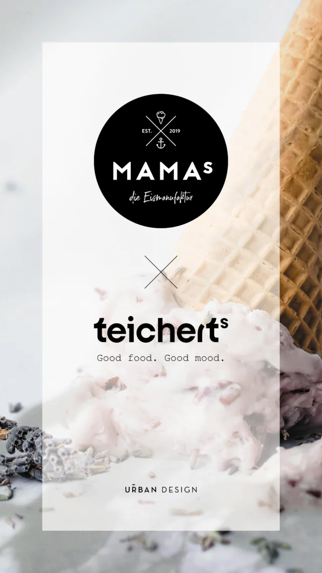 Wenn sich zwei meiner Kunden zusammentun: gibt es in diesem Fall das beste Eis 🍦 aus Münster jetzt auch in Warendorf. ❤️  Ich durfte sowohl das Logo von @mamas_die_eismanufaktur als auch das Logo inklusive Brand Design von @das_teicherts entwickeln. Umso schöner, beide Logos im Zuge der Collab jetzt auch im Zusammenhang zu sehen. ☺️  #münster #warendorf #designstudio #branddesign #logodesign #urbandesignstudio #m4l #icecream